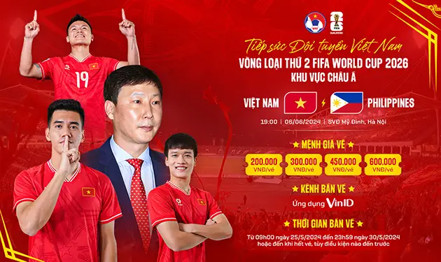 Kế hoạch bán vé trận đấu giữa ĐT Việt Nam và ĐT Philippines trên sân Mỹ Đình ngày 6/6